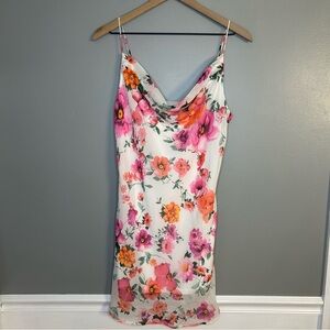*NWT* Altar’d State Floral Draped Cowl Neck Sleeveless Mini Dress, Size XL